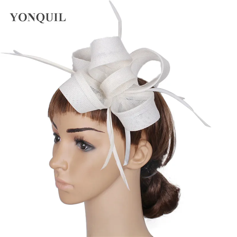 Warna Imitasi Sinamay Fascinator Topi 