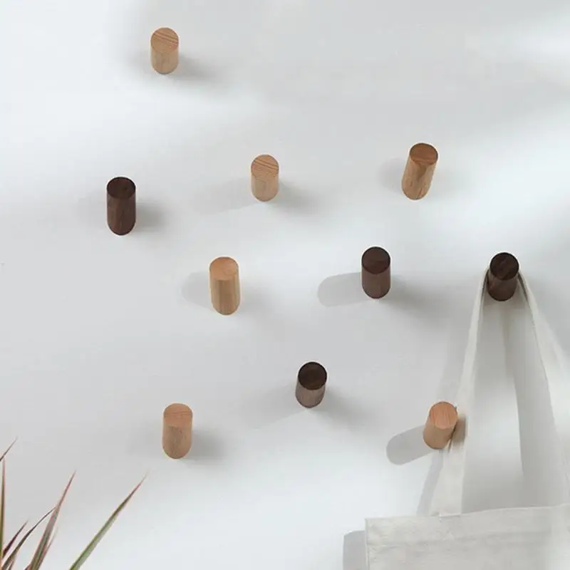 Натуральный Деревянный крючок-вешалка настенные крючки DIY деревянная вешалка настенные украшения шарф шляпа и сумка вешалка для хранения