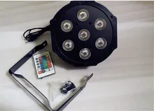 Беспроводной пульт дистанционного управления 7X12 W 4НА1 RGBW MINI LED Плоским Пар Заливающего Света Для Event, Disco Party