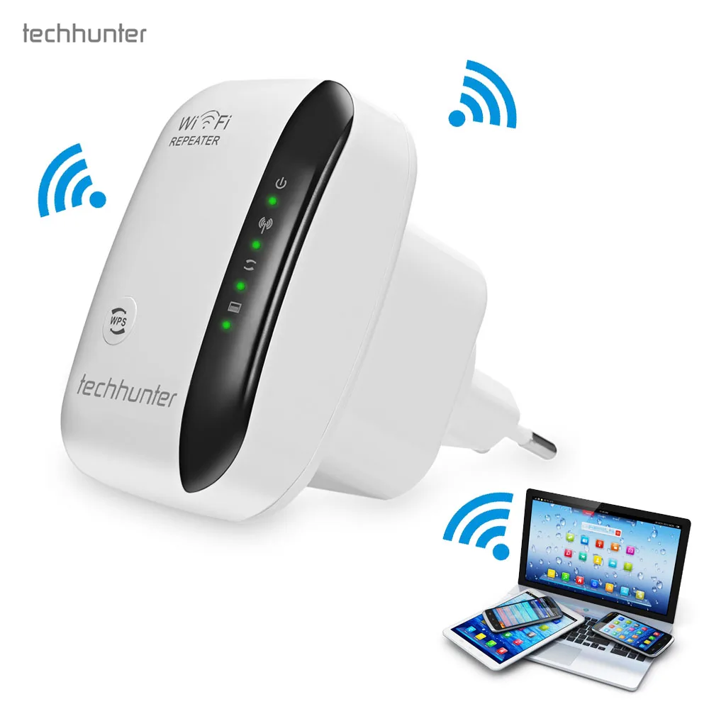 Techhunter WR03 Wifi Repeater 802.11n/b/g Network Wi Fi Routers 300Mbps