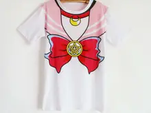 2016 Anime Sailor Moon Cosplay camiseta Trajes Camiseta de Algodón de manga Corta Envío Gratuito