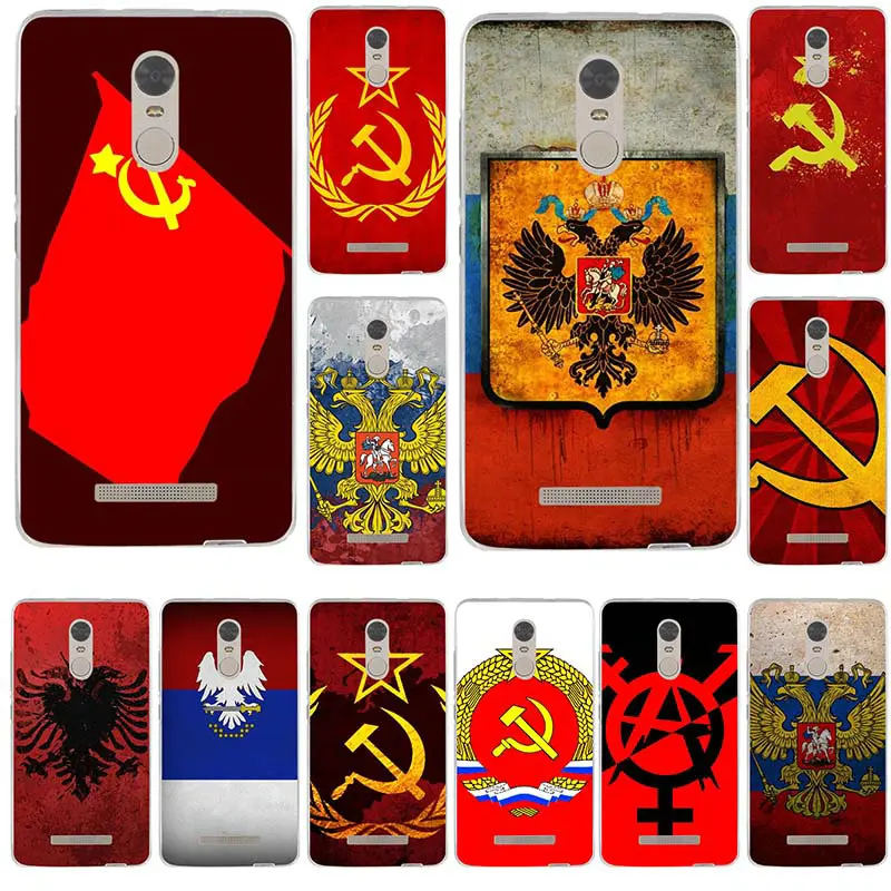

Soft Silicon Phone Case for Xiaomi Redmi Mi Note 2 3 3S 4X 4A 5 6 5 5S 5A 6 8 A1 Pro Plus Shell Flag Russian Federation Red Army
