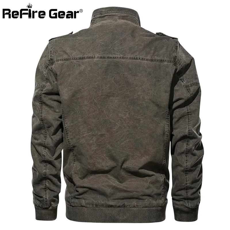 Refire gear Pilot винтажные джинсы, куртка для мужчин, весенняя куртка-бомбер ВВС, военные тактические куртки, повседневные джинсовые мотоциклетные пальто 6XL