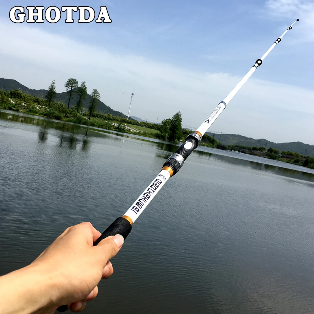 GHOTDA новая телескопическая удочка 2,1 М 2,4 М 2,7 М 3,0 М 3,6 М удочка для морской рыбалки