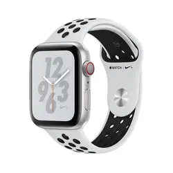 Apple Watch Nike + Series 4, OLED, сенсорный экран, gps (спутниковый), сотовая связь, 36,7g, серебро, Apple Smart Watch Nike +