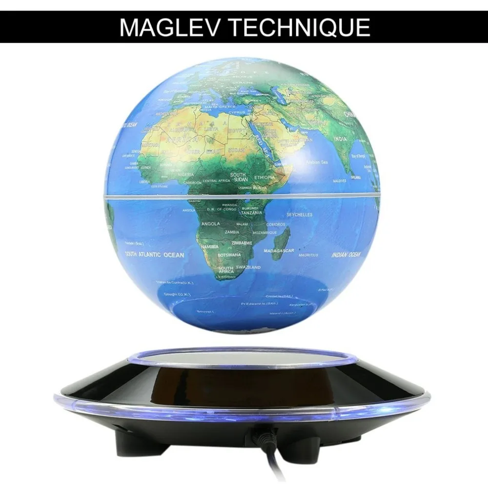 

6 Inch Magnetic Levitation Floating Globe World Map Electronic LED Lights Home Office desktop Decoration the best Business Gift