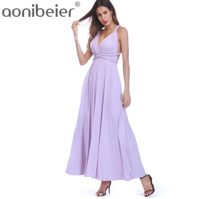 Aonibeier Sexy Women Maxi Club Dress Bandage Long Party Multiway Swing Dresses Convertible Infinity Robe Longue Famle 2018