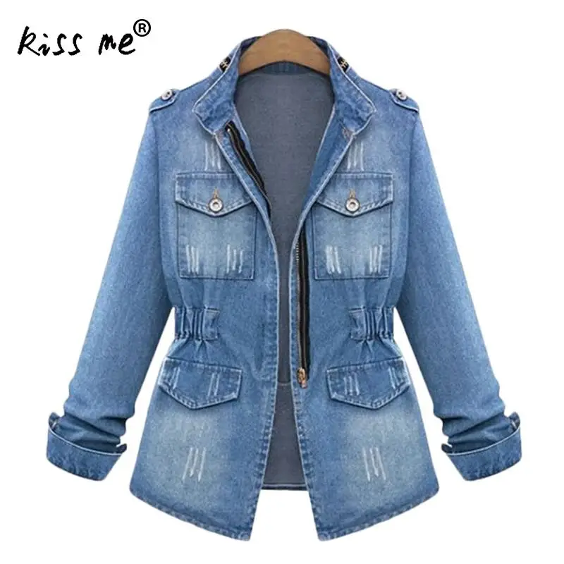 2017 New Arrival Autumn Winter Women's Denim Jackets Slim Long Sleeve