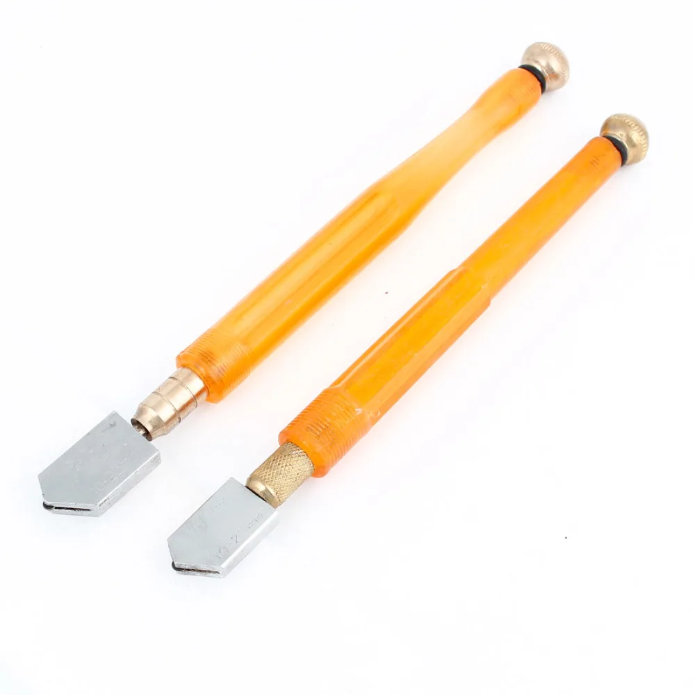 UXCELL 2 предмета 10-20 мм прозрачный желтый Hangrip карандаш подачи масла разработан Стекло резец инструмент