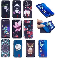 50 шт./лот печатных Ретро Цветы Совы panada черный телефон задняя крышка чехол для iPhone 6 6G 6 S 7 7 г плюс 5S