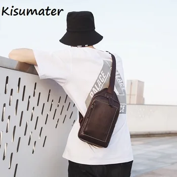 

2019 New Fashion leather fanny pack Retro waist bags waterproof bag for teenager men's handbag designer fanny pack Small Satchel