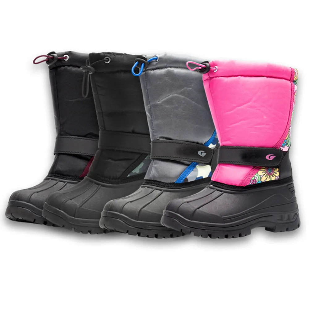 

HDL-18923 Winter Boy Kids Child Comfortable Cotton Addition Plush Shoes Girl Thickened Supersoft Keep Warm Slip-proof Snow Boots