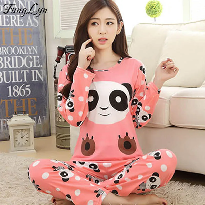 

FL069C Cartoon Thin Animal Pajamas Kawaii Pyjamas Kigurumi Pijamas Women Pizama Damska Pyjama Femme Pijama Mujer Pajama Set