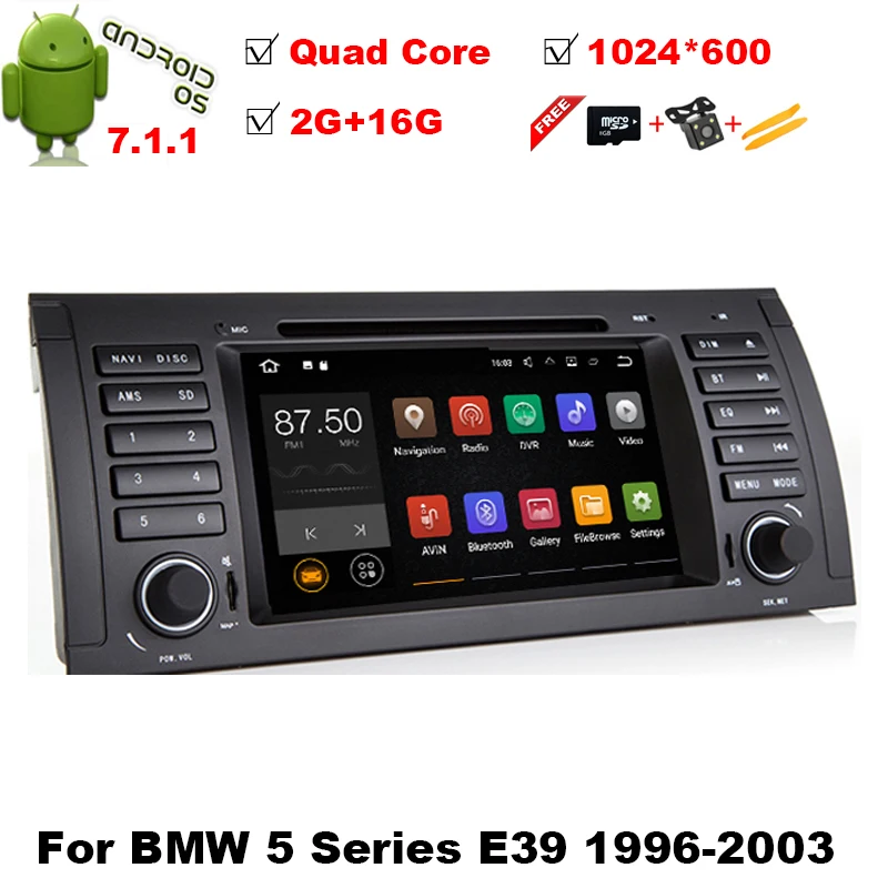 64-бит Процессор Оперативная память 2 ГБ Android 7.1 HD 1024*600 автомобиль DVD GPS 9 дюймов