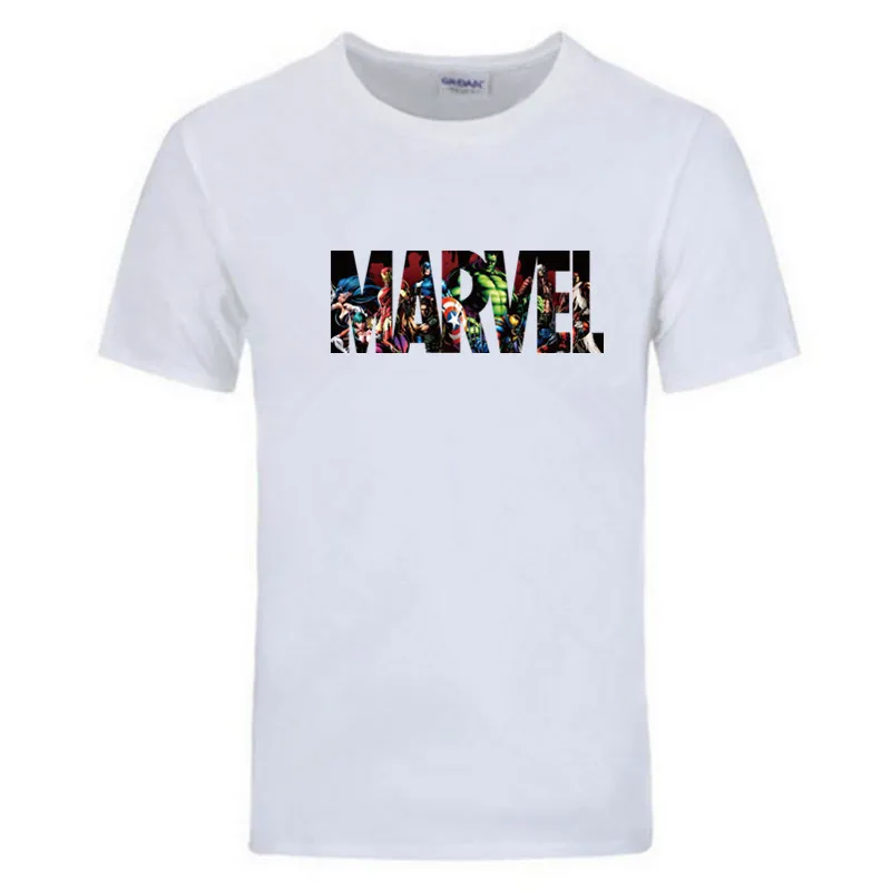 2018 Новая мода MARVEL футболка хлопок Короткие рукава Повседневное мужской футболки