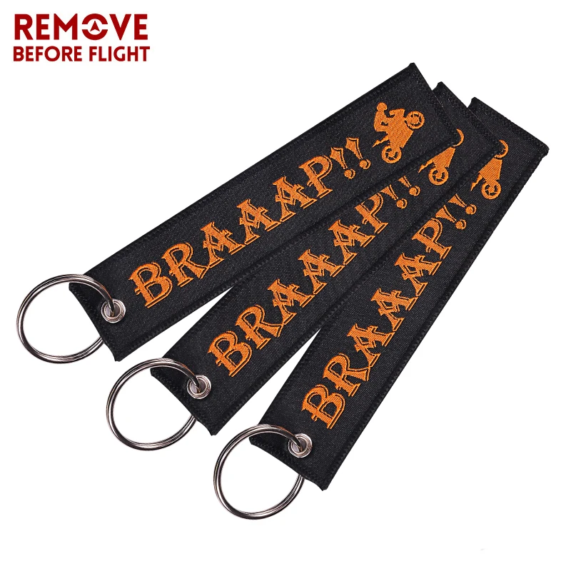 

Wholesale Key Ring Woven BRAAAP Motorcycle Key Chain for Keys Key Ring Keychains OEM ATV Car Keychains READY TO RACE Keyring