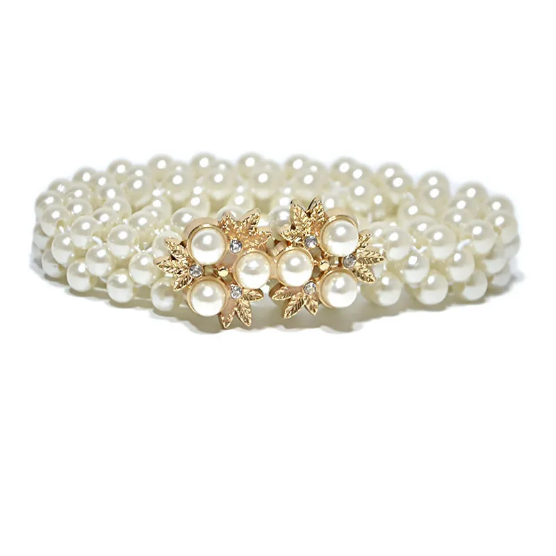 

Handmade Crystal Belt Crystal Pearls Dress Belt Metal Belt Pearls Belt Fashion Is Sweet And Versatile