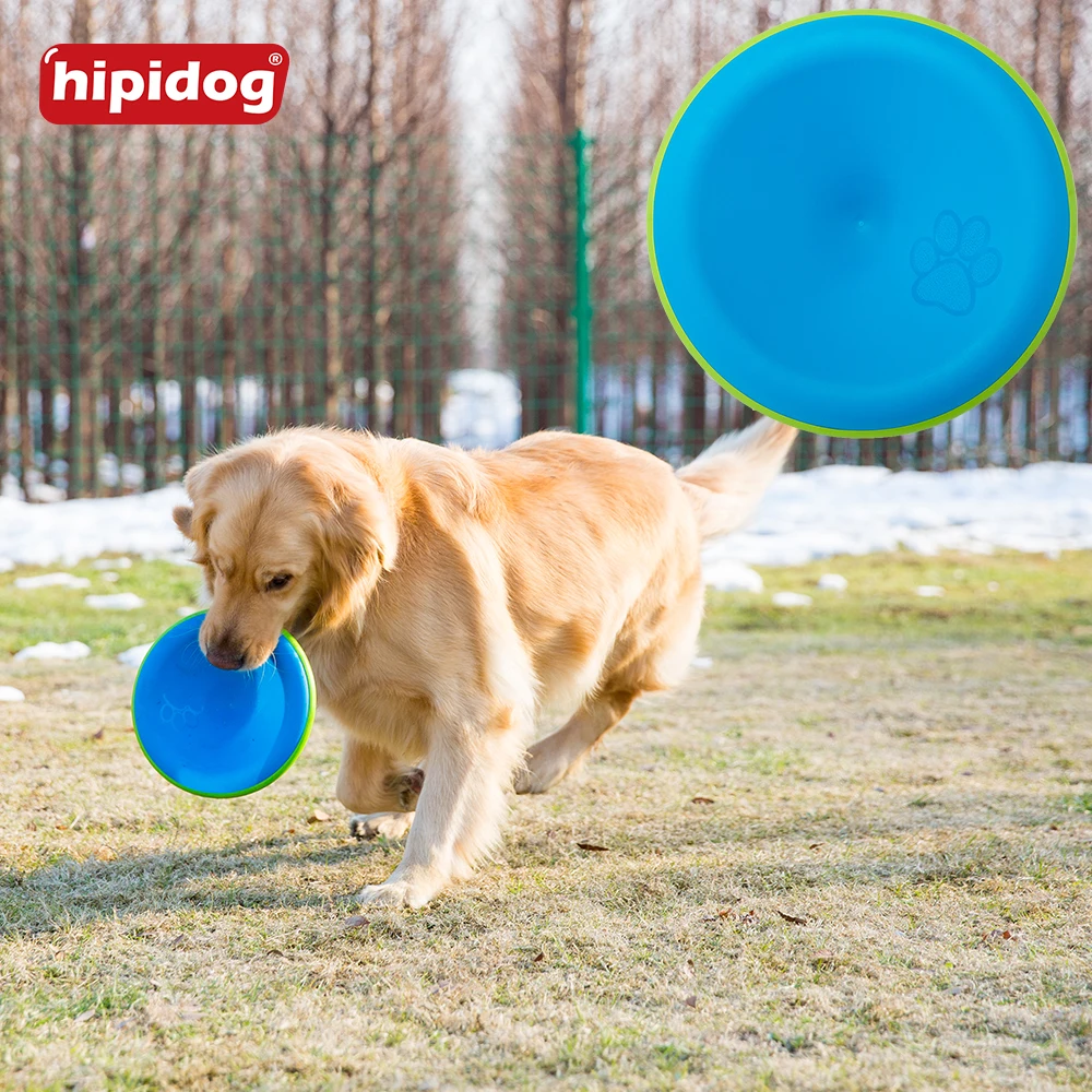 Hipidog الحيوانات الأليفة دمية على شكل كلب 22 سنتيمتر القطر تحلق القرص الأسنان مقاومة في الهواء الطلق كبيرة الكلب الحيوانات الأليفة التدريب إحضا...