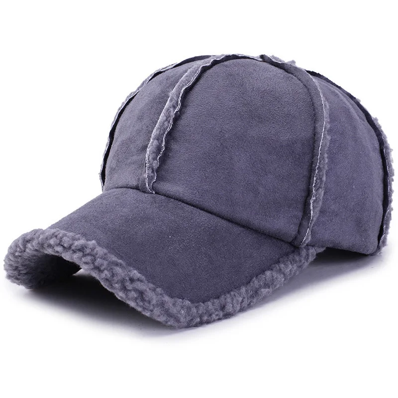Thicken Winter Baseball Cap Warm Bone Men Women Wool Snapback Thermal Adjustable Truker Cap Dad Hat Sport Casquette CP0308 (4)