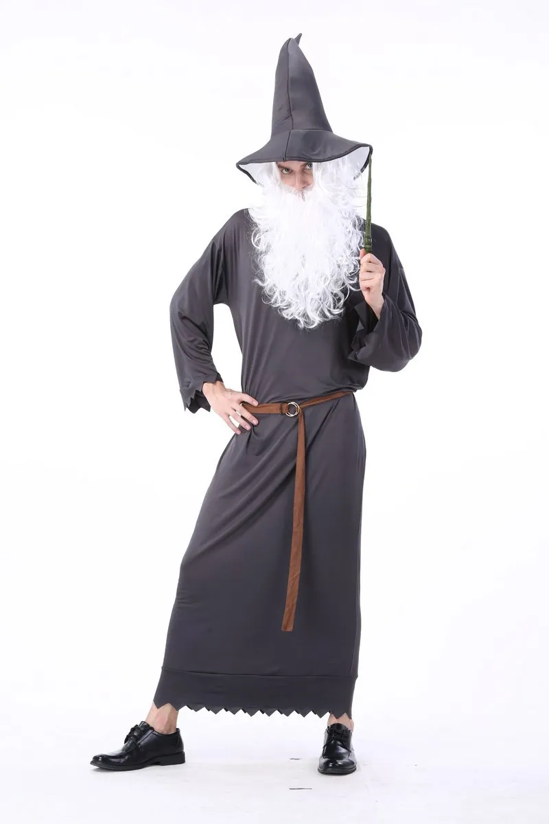 Взрослый Хоббит Властелин колец Gandalf косплей костюм для мужчин Хэллоуин волшебник карнавальный Косплей Костюм на заказ
