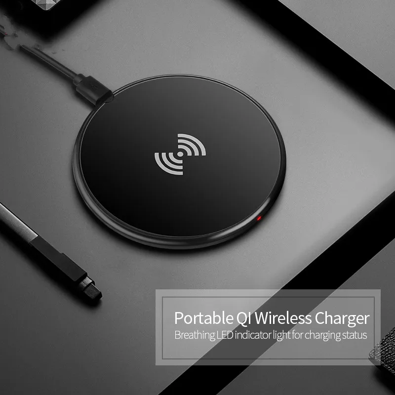 جديد مسند شحن بشاحن لا سلكي الوسادة آيفون 8 10 X سامسونج S7 S8 5 V/1A محول تهمة الهاتف المحمول تشى جهاز العالمي