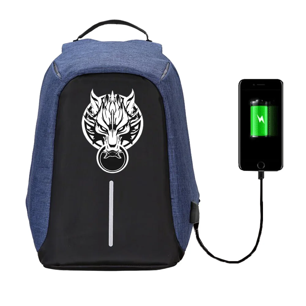 

Game Final Fantasy backpack USB Charge Anti Theft Notebook Backpack Waterproof School Bags Teenage Male Laptop Backpack 8 style