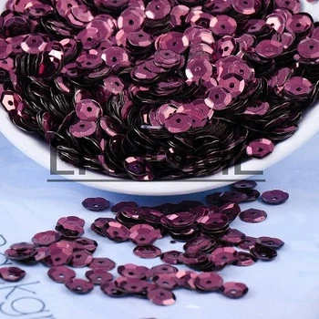 

50g 5mm Cup Sequins for Craft Dark Red Round Loose Sequins Paillettes Children DIY Sewing Wedding DIY Accessories Confetti