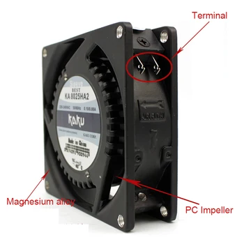 

KA8025HA2 80*80*25mm terminal type original KAKU 220V 0.10/0.06A axial fan cooling fan