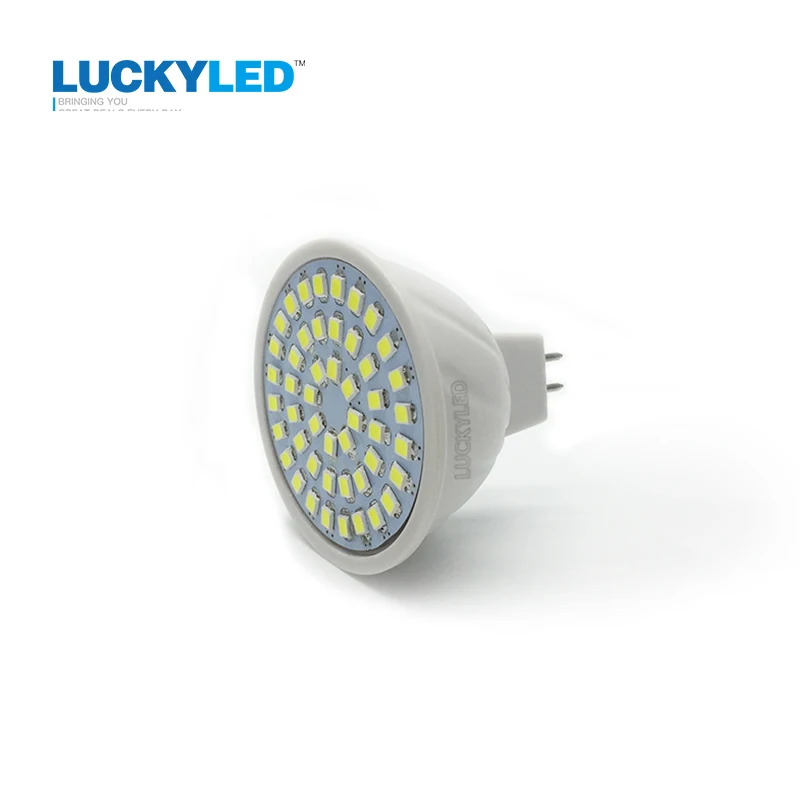 LUCKYLED, брендовый Светодиодный прожектор MR16 GU10 3W, 4 Вт, 5 Вт, 6 Вт, SMD 2835, 5730 В переменного тока, 220 В, светодиодный светильник, теплый/холодный белый, энергосберегающий, Bombillas