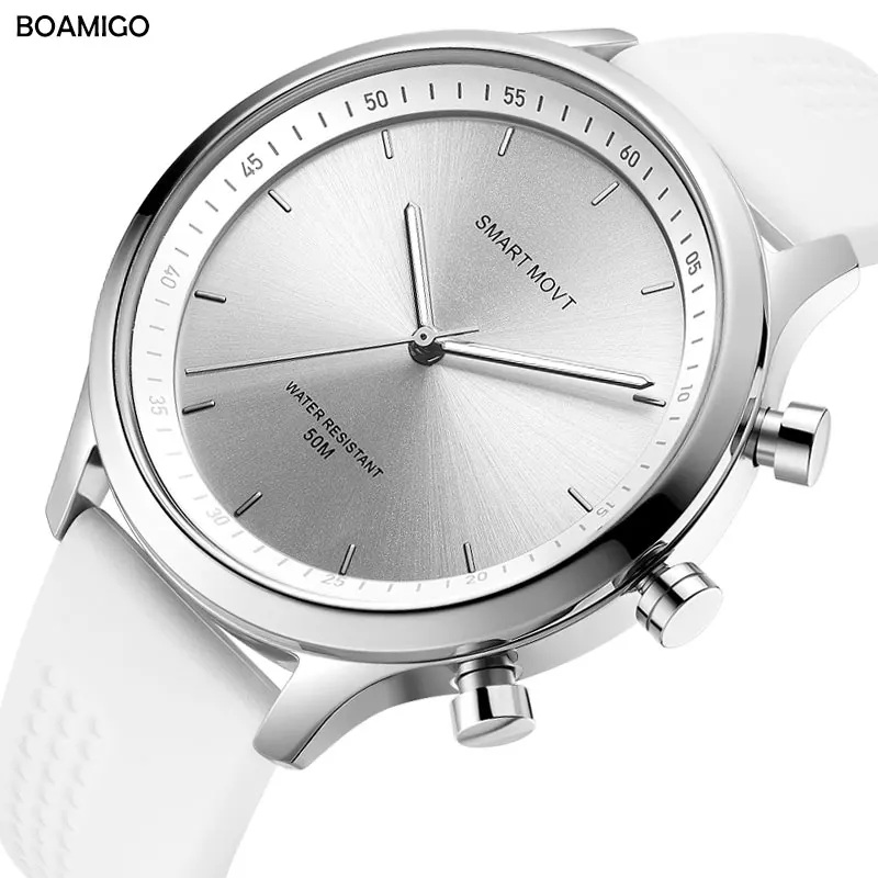 Спорт BOAMIGO Bluetooth SmartWatch 5ATM кварцевые часы на открытом воздухе Шагомер Smartwatch для