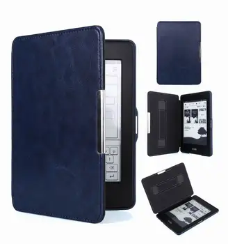 

Gligle 200pcs/lot fashion handhold magnet leather case for Amazon Kindle Paperwhite 1/2/3th cover case protective shell