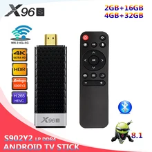 X96S Smart TV box  Android 8.1 Quad Core Amlogic S905Y2 4G DDR4 32GB Bluetooth 4.2 4K HD Smart TV Stick X96 mini pc(H96 pro TX6)