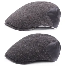Мужская Повседневная теплая зимняя шапка для гольфа, Регулируемый мужской берет продавца газет, шапка CSHAT0262