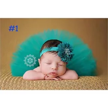 Юбка-пачка для маленьких девочек и повязка на голову с цветочным рисунком; пышная юбка для фотосессии; Рождественская юбка принцессы для новорожденных; подарок для детей 0-6 месяцев