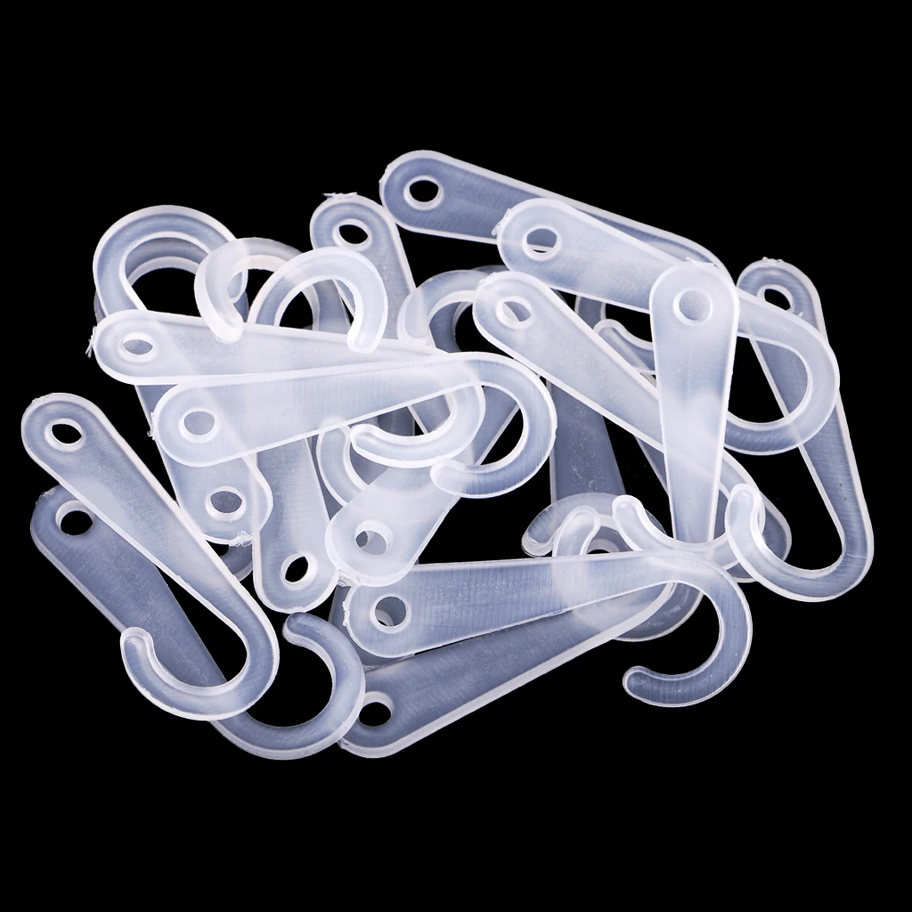 50pcs Plastic J Hooks Fasteners Socks T-Shirt Clothing Display Hanger