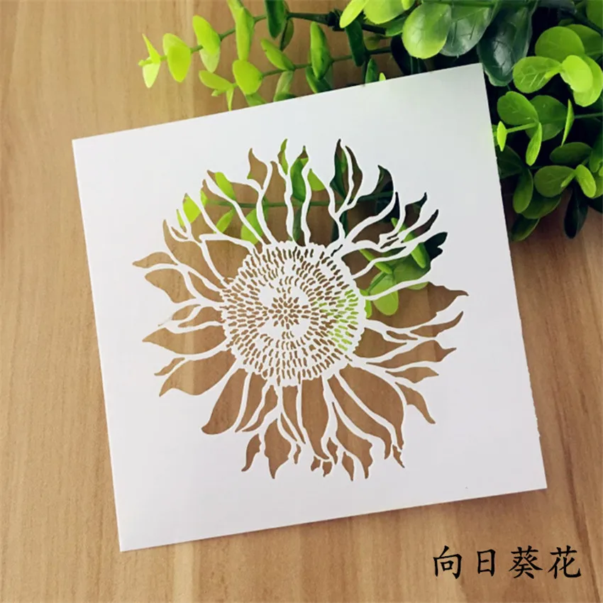 

Sunflower shield DIY cake scrapbook stencils hollow Embellishments printing lace ruler Valentine's Day
