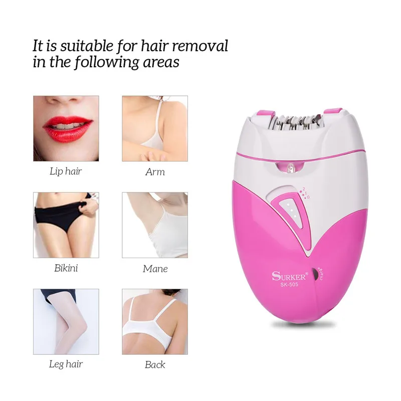Murah Isi Ulang Listrik Epilator Wanita Rambut Cordless Penghapusan Depilator Alat Cukur Tubuh Mencukur Kaki Bikini Pemangkas Pencabutan Mesin