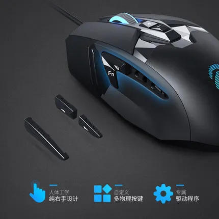Новый универсальный игровой кабель DAREU Horseman EM945 с OLED дисплеем 16000 DPI мышь для