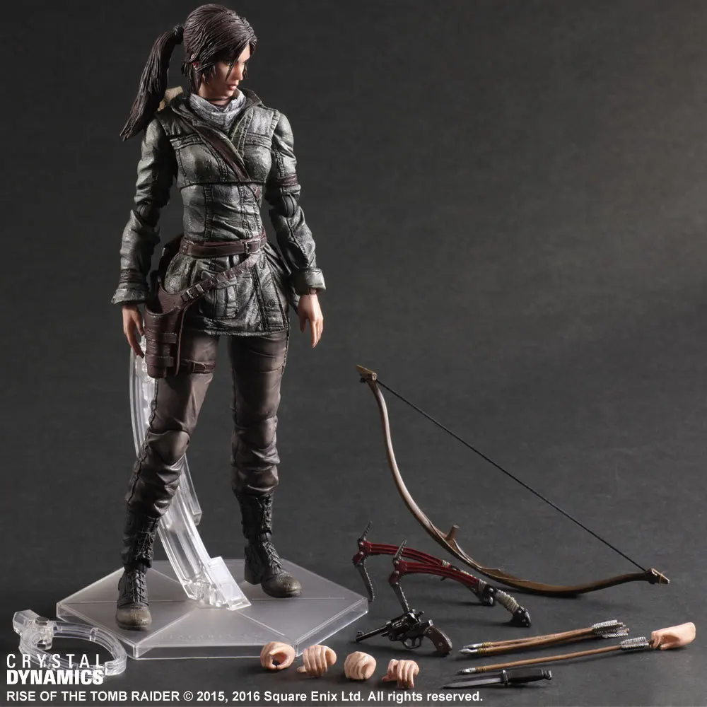 

The Tomb Raider Action Figure Lara Croft Play Arts Kai Toys PVC 270mm Anime Movie Toys Rise of The Tomb Raider Playarts Lara