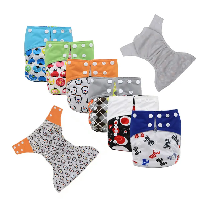 Washable Diapers All In One Newborn Diaper Cover Adjustable Waterproof