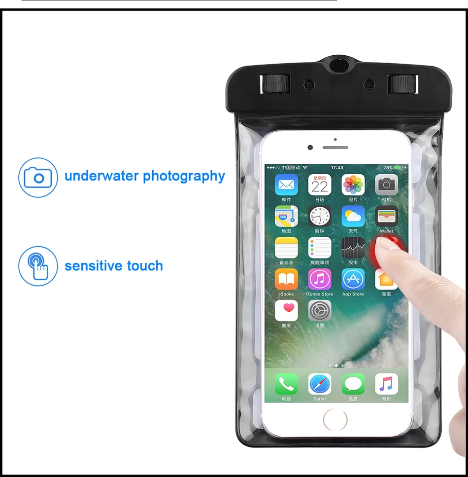 100% Waterproof Case For iPhone 6 7 6s Plus 5S SE Case (8)
