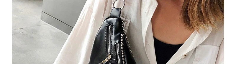 LUCDO модный пояс с заклепками для чехол на пояс Удобный женский черный кожаный Забавный пакет с цепочкой сумки на плече на груди банан