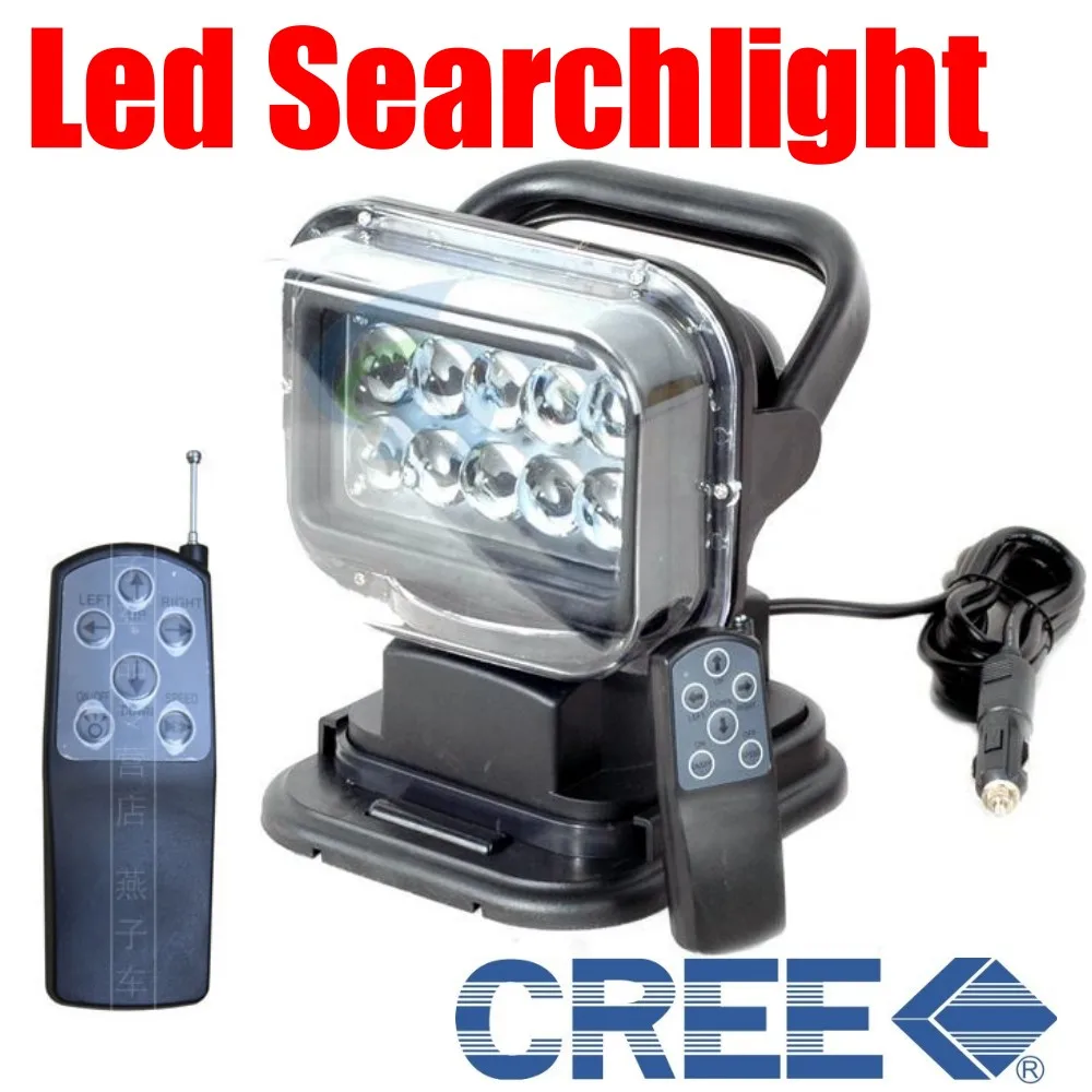 RF Remote Car Led spotlight 12v24v truck Emergency Searchlight hunting