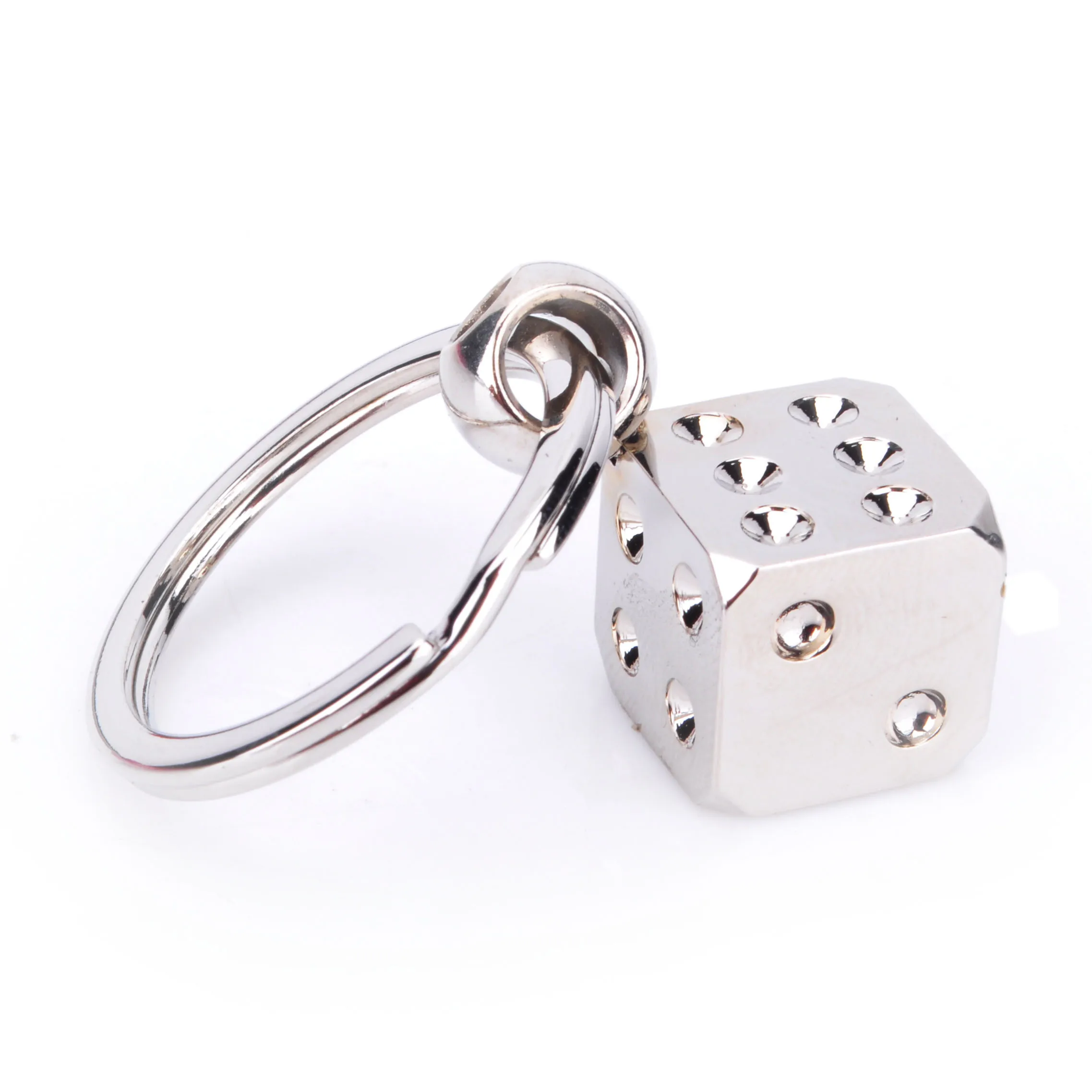 Creative Dice Metal Practical Simple Hanging Pendant Key chainin Key