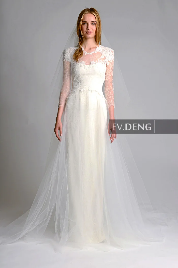 

sleeves a-line appliques vestido de noiva casamento lace 2018 hot sale Bridal gown robe de mariage mother of the bride dresses