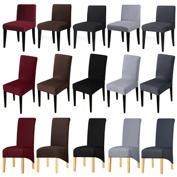 

3 Different sizes Chair cover Pure color chair cover Slipcovers Stretch Removable Dining seat Covers Hotel Banquet restaurant