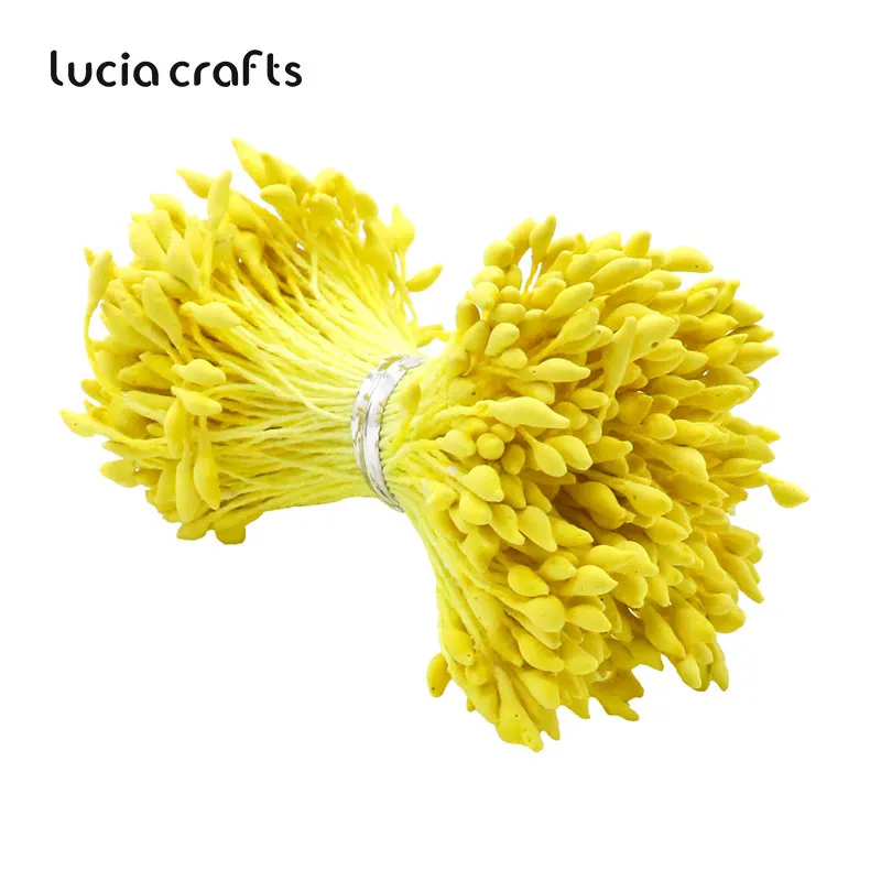 576 шт 3 мм многоцветный двойной цветок с головками тычинки DIY ремесло Pistil торт Декор Подарочная коробка Скрапбукинг поддельные Fower D0502 - Цвет: C4 Matte Yellow