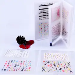 3D 20 страниц прозрачный наклейка на ногти водная наклейка альбом книга для хранения легко носить с собой