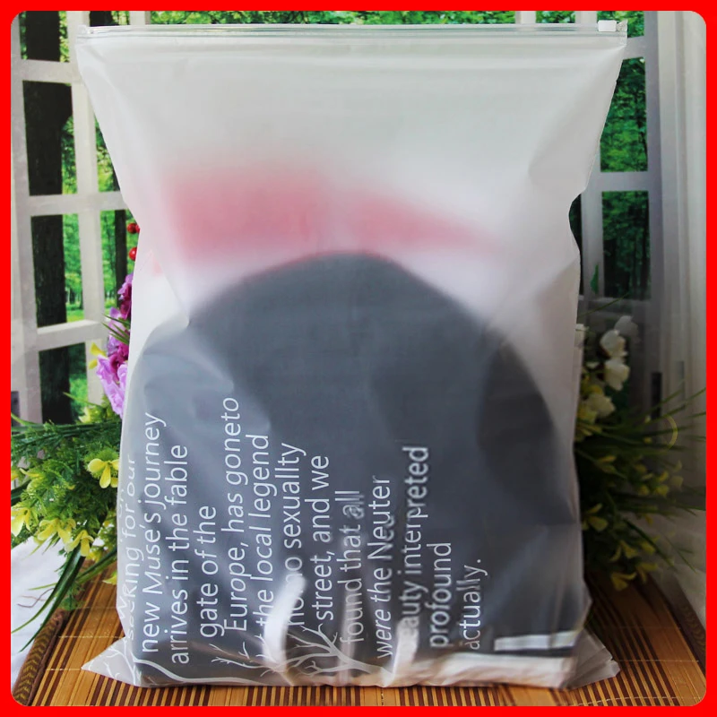

50pcs/lot 35cm*45cm*200micron PE Printed Clothes Plastic Packaging Self Adhesive Bags