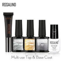 ROSALIND Гель-лак для ногтей базовый топ матовый верхнее покрытие грунтовка для наращивания ногтей дизайн маникюра УФ светодиодный Гель-лак для нейл-арта